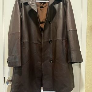 Vince Dark Brown Leather Jacket